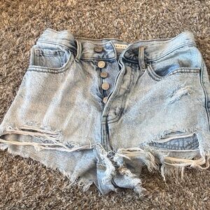 PacSun Faded Blue Ripped Jean Shorts